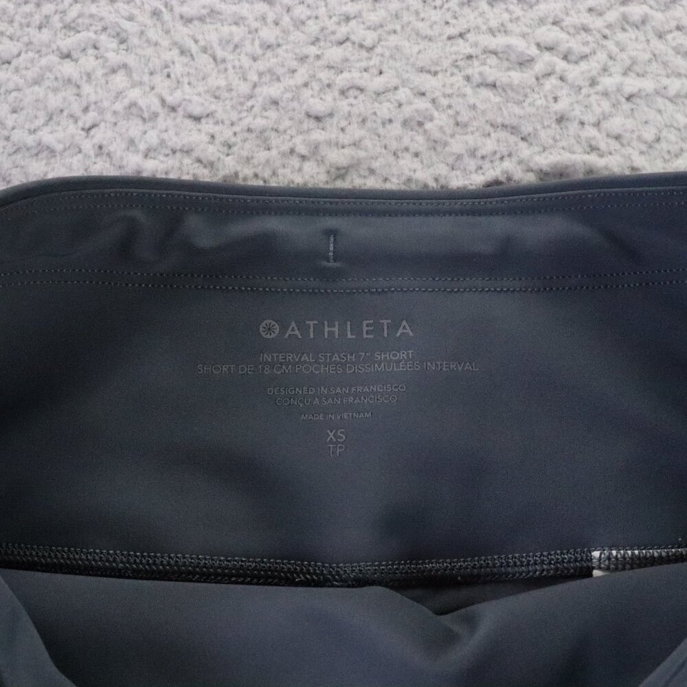 Athleta Interval Stash 7'' Shorts Womens XS Gray Athletic Pull On Gym Workout - Picture 6 of 9